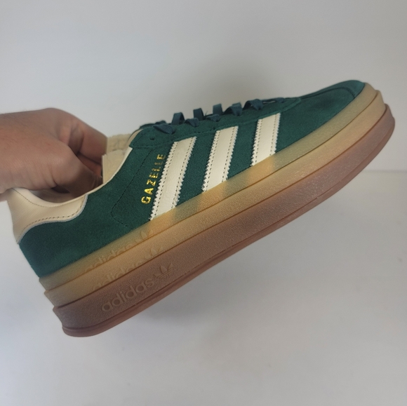 Adidas Women’s Size Gazelle Bold Originals Green Gum IF7160 Shoes Sneakers - Picture 7 of 10